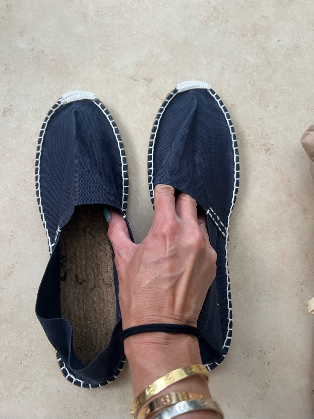 Unisex Navy Canvas Slip-On Espadrilles